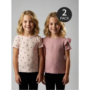 Sinsay - Tričko z&nbsp;žebrovaného úpletu 2 pack - vícebarevná - 867DN-MLC - 867DN-MLC-104