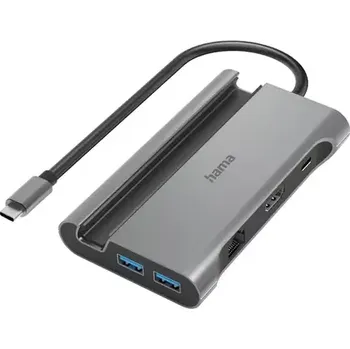 Notebook Hama USB-C hub Connect2Mobile V2 šedá (200143)