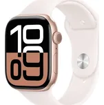 Apple Watch S10/42mm/Rose Gold/Sport Band/Light Blush/-S/M