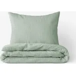 Krepové povlečení - šalvějově zelené 140 x 200 a 70 x 90 cm