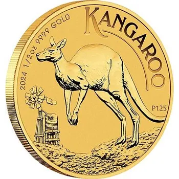 Zlatá mince 50 AUD Australian Kangaroo (Klokan rudý) 1/2 Oz 2024