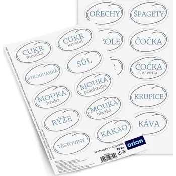 Samolepící etiketa Orion 842565 samolepky na dózy 20 ks 5 x 3,25 cm