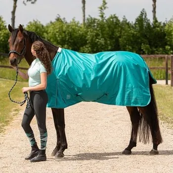 Deka pro koně Harry 's horse Výběhová deka Thor 0gr s fleecem teal Velikost: 165 - 125cm