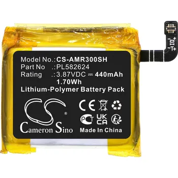 Baterie pro mobilní telefon Baterie pro Amazfit GTR 3 a GTR 3 Pro, 440 mAh, Li-Pol