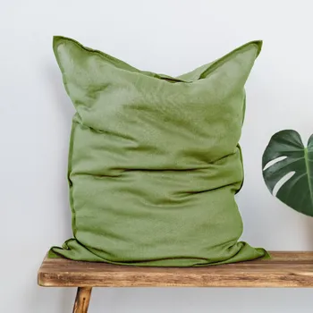 Povlak na polštářek TULULUM Lněný povlak na polštář COMFORT OLIVE Rozměr polštáře: 50 x 50 cm