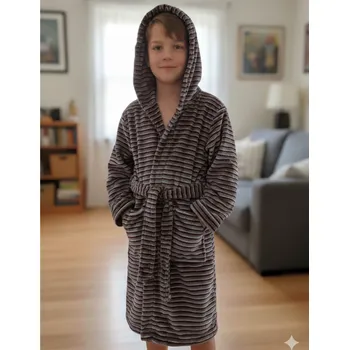 Dětská móda Chlapecký župan šedočervený N-feel By2936