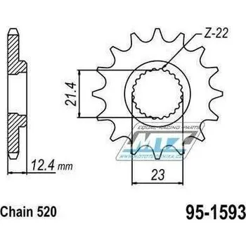 Kolečko řetězové (pastorek) 1593-14zubů MTZ - Yamaha YFM250R Raptor 95-1593-14