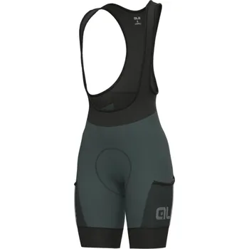 Cyklistické kalhoty ALÉ Cyklistické kalhoty krátké s laclem - OFF ROAD - GRAVEL STONES CARGO - zelená M