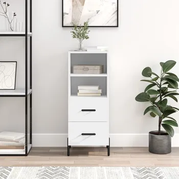 Organizace kuchyně zahrada-XL Příborník bílý 34,5 x 34 x 90 cm kompozitní dřevo 828676