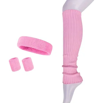 Karnevalový doplněk dovoz Sada růžových potítek a čelenky