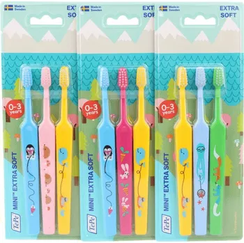 Zubní kartáček TePe Mini Compact 382210 Extra Soft mix barev 3 ks
