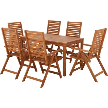 Zahradní sestava LIVARNO® Sada zahradního nábytku Sevilla, 7dílná, akácie