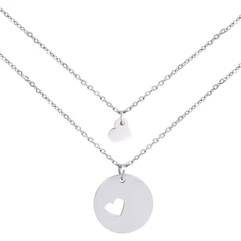 Souprava šperků Set řetízků máma a dcera ocelový