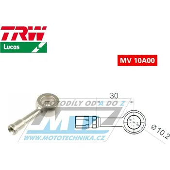 Koncovka brzdové hadice TRW VarioFlex MV10A00 (banjo 10mm přímé) - materiál nerez LUMV10A00E