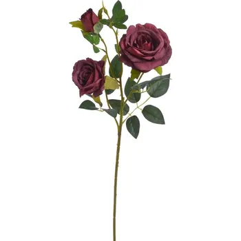 umělá květina Růže velká - červená tmavší