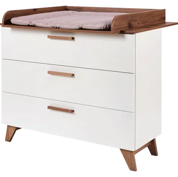 Dětsný nábytek Přebalovací komoda Ema z masivu dub/bílá Kód: EMA-3