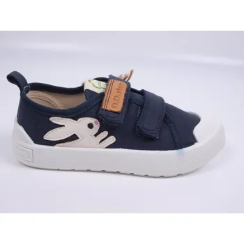 Chlapecká obuv D.D.step Plátěnky tenisky D.D. step C096-52209 modré se zajíčkem vodoodpudivé velikost: 28