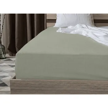 Prostěradlo Jersey prostěradlo EXCLUSIVE šedozelené 140 x 200 cm