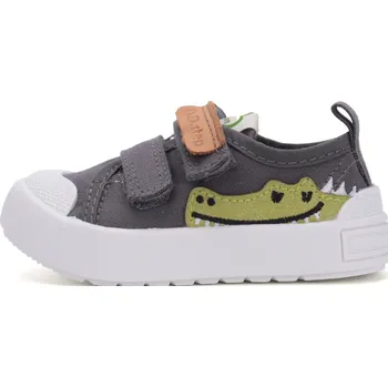 Chlapecká obuv D.D.step Plátěnky tenisky D.D. step C096-52129A šedé s krokodýlem vodoodpudivé velikost: 23