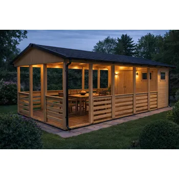 Zahradní stavba Zahradní altán Herold A3366 AA s terasovou podlahou (3,1 + 15,8 m2)