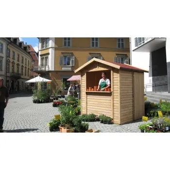 Zahradní stavba dřevěný domek KARIBU VERKAUFSHAUS 1 (58489) natur