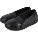 Vlnka Dámské široké baleríny s pružným nártem černá velikost obuv dospělí 41