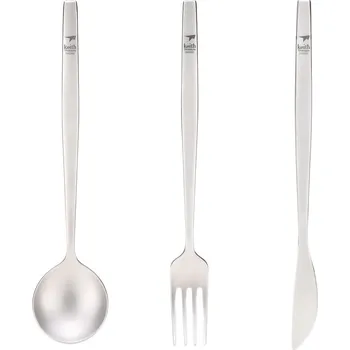 Kempingové nádobí Keith Titanový příbor Sets of 3 Cutlery Ti5210