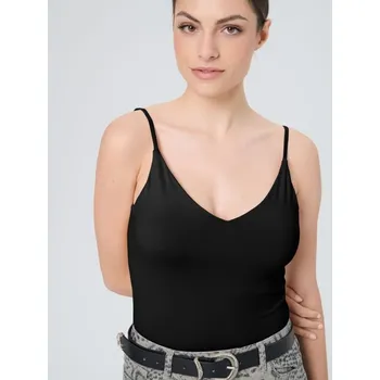 Body Sinsay - Body na ramínka s výstřihem do V - černá - 677EU-99X - 677EU-99X-XXS