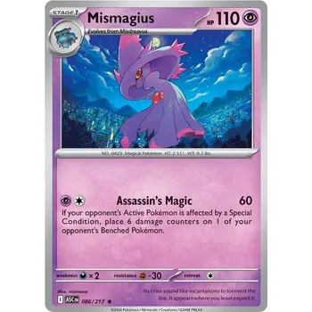 Sběratelská karetní hra Mismagius 086/217 - Ascended Heroes Typ karty: Pokéball Reverse