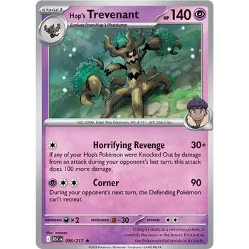 Sběratelská karetní hra Hop's Trevenant 096/217 - Ascended Heroes Typ karty: Pokéball Reverse