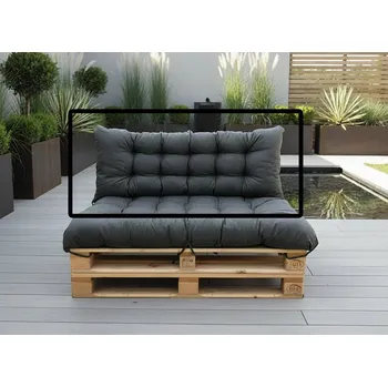 Podsedák Paletová prošívaná opěrka DARIO 120x40 cm color 02A antracit MyBestHome