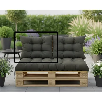 Podsedák Paletová prošívaná opěrka ANGELO 60x40 cm, barva 02A antracit, MyBestHome