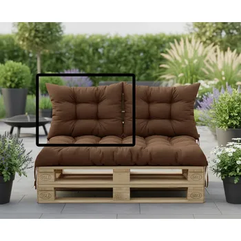 Podsedák Paletová prošívaná opěrka ANGELO 60x40 cm color 22 hnědá MyBestHome