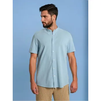 Pánská košile Sinsay - Bavlněná košile - modrá - 096EV-05X - 096EV-05X-S