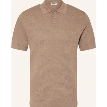 Pánské oblečení Drykorn Pánská Úpletová Polokošile Triton Regular Fit, hnědá, S