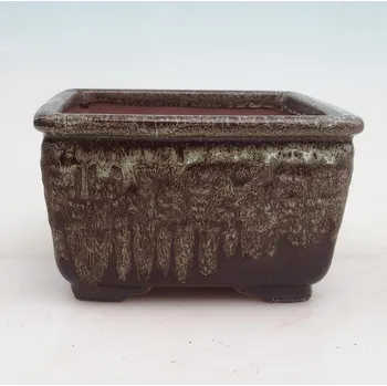 Květináč Bonsai miska 16 x 16 x 9,5 cm hnědá