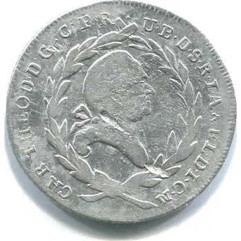 BAYERN. Karl II. Theodor (1777-1799). 20 Kreuzer 1796. Ag.