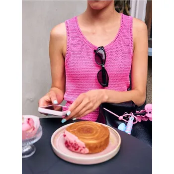 Dámské tričko Sinsay - Pleteninový top - sytě růžová - 335CG-42X - 335CG-42X-L