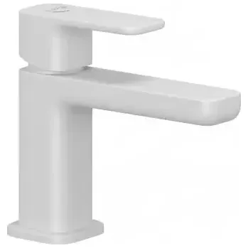 Vodovodní baterie Kludi Renon - Umyvadlová baterie s výpustí Push-Open, EcoPlus, matná bílá 422675375