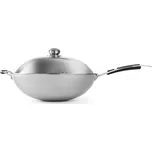 Wok, HENDI, Profi Line, ø360x(H)180mm (WOK pánev nerez s poklicí, průměr 360 mm)