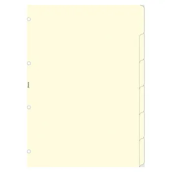 Diář Filofax, Rozřazovače pro diáře, 6 záložek, A4, krémová