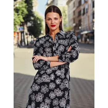 Dámské šaty Sinsay - Midi šaty s leopardím potiskem - vícebarevná - 1061Z-MLC - 1061Z-MLC-XXS-3