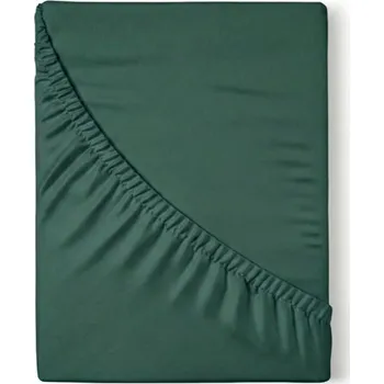 Prostěradlo Kvalitex Saténové prostěradlo s gumou tmavě zelené 140x200cm