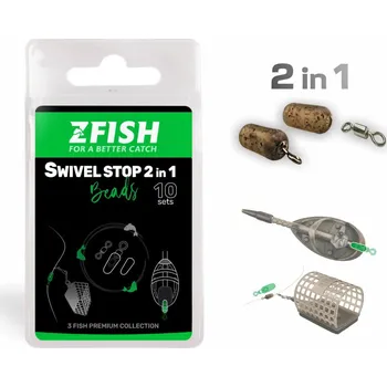 ZFISH Konektor Swivel Stop Beads 2in1