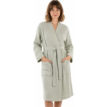 Dámské noční prádlo Dámský mušelínový župan Dacca antracit vel.2XL- Vestis