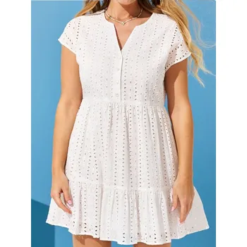 Dámské oblečení Sinsay - Mini krajkové šaty - bílá - 916AL-00X - 916AL-00X-L