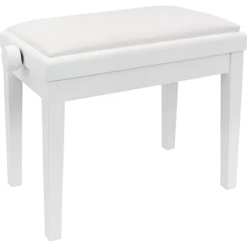 Klávesový nástroj Pianonova HY-PJ023 Dřevěná stolička ke klavíru White Matte