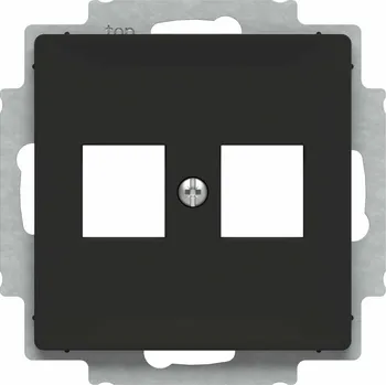 vypínač ABB ZONI® 5014T-A02018 237 Kryt zásuvky komunikační MATNÁ ČERNÁ plochý