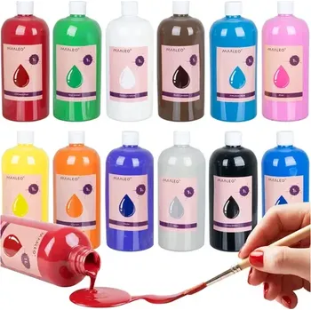 Plakátové barvy 12 x 1000 ml – 12 odstínů