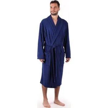 Pánský župan Pánský župan Bari 2164 5952 tmavě modrý vel.M - Vestis (Lehký letní froté župan)